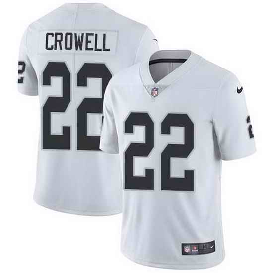 Nike Raiders 22 Isaiah Crowell White Men Stitched NFL Vapor Untouchable Limited Jersey
